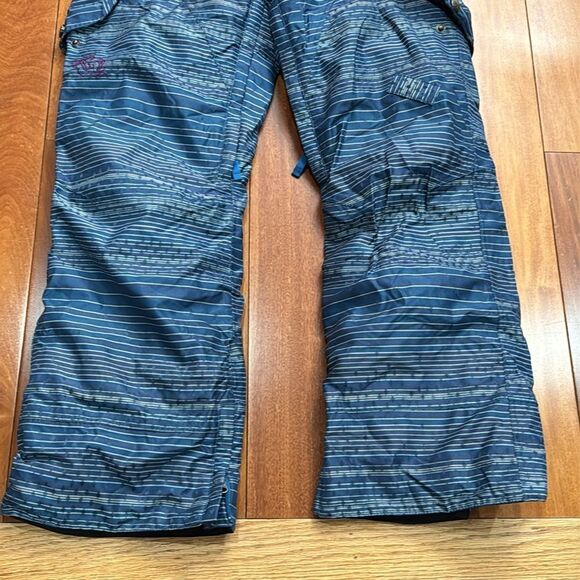 Burton Snowboarding Dry Ride pants Blue Purple Striped Multicolor Cargo Pants XS - Picture 3 of 14